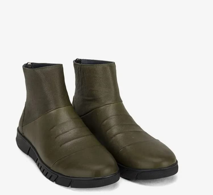 نیم بوت مردانه مونو کد J5512-038 رنگ سبز ارتشی — تصویر ۴