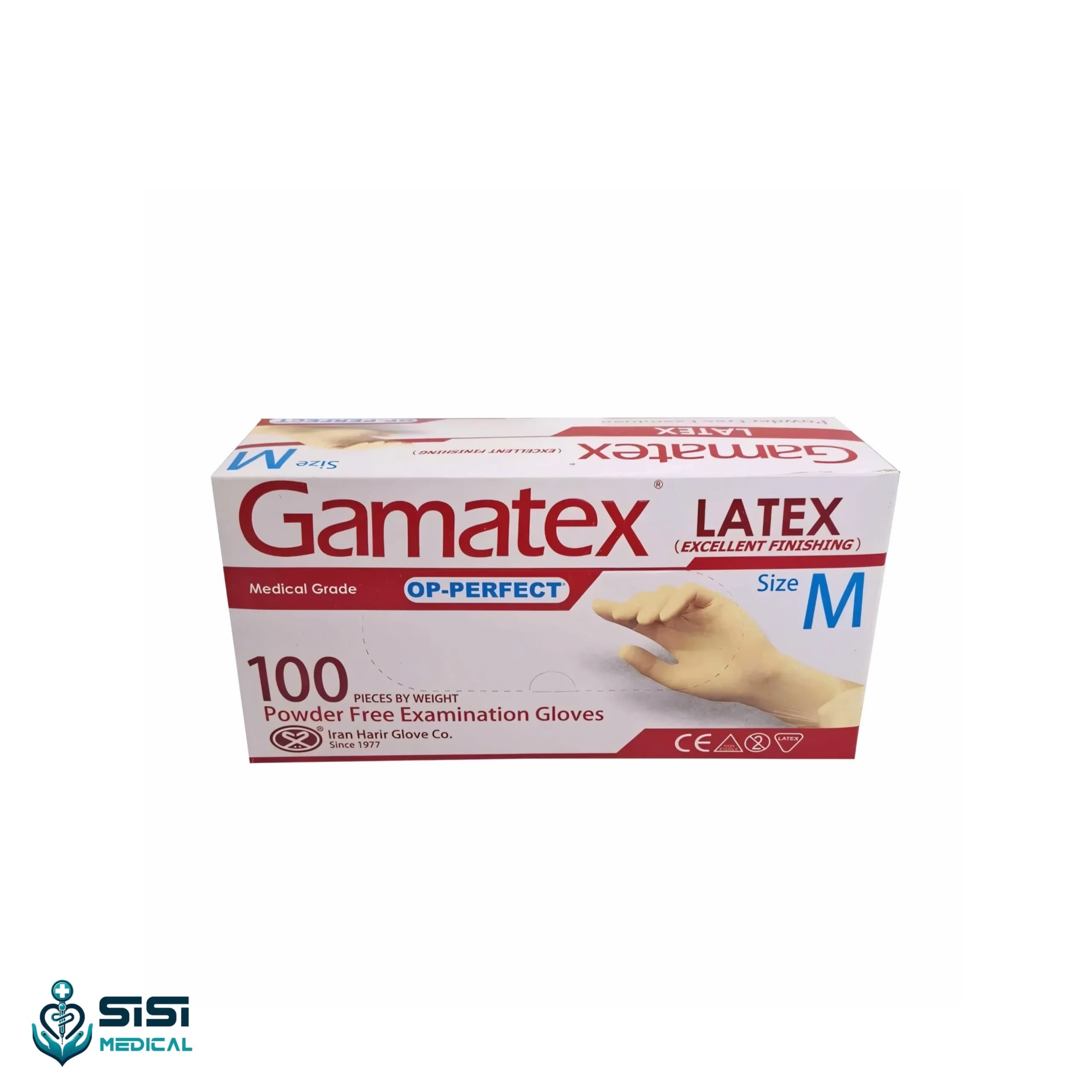 دستکش لاتکس گاماتکس سایز مدیوم