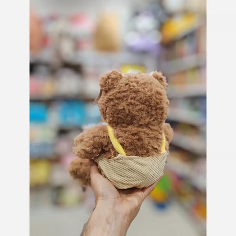عروسک پولیشی خرس دوبندی وارداتی قهوه ای — تصویر ۵