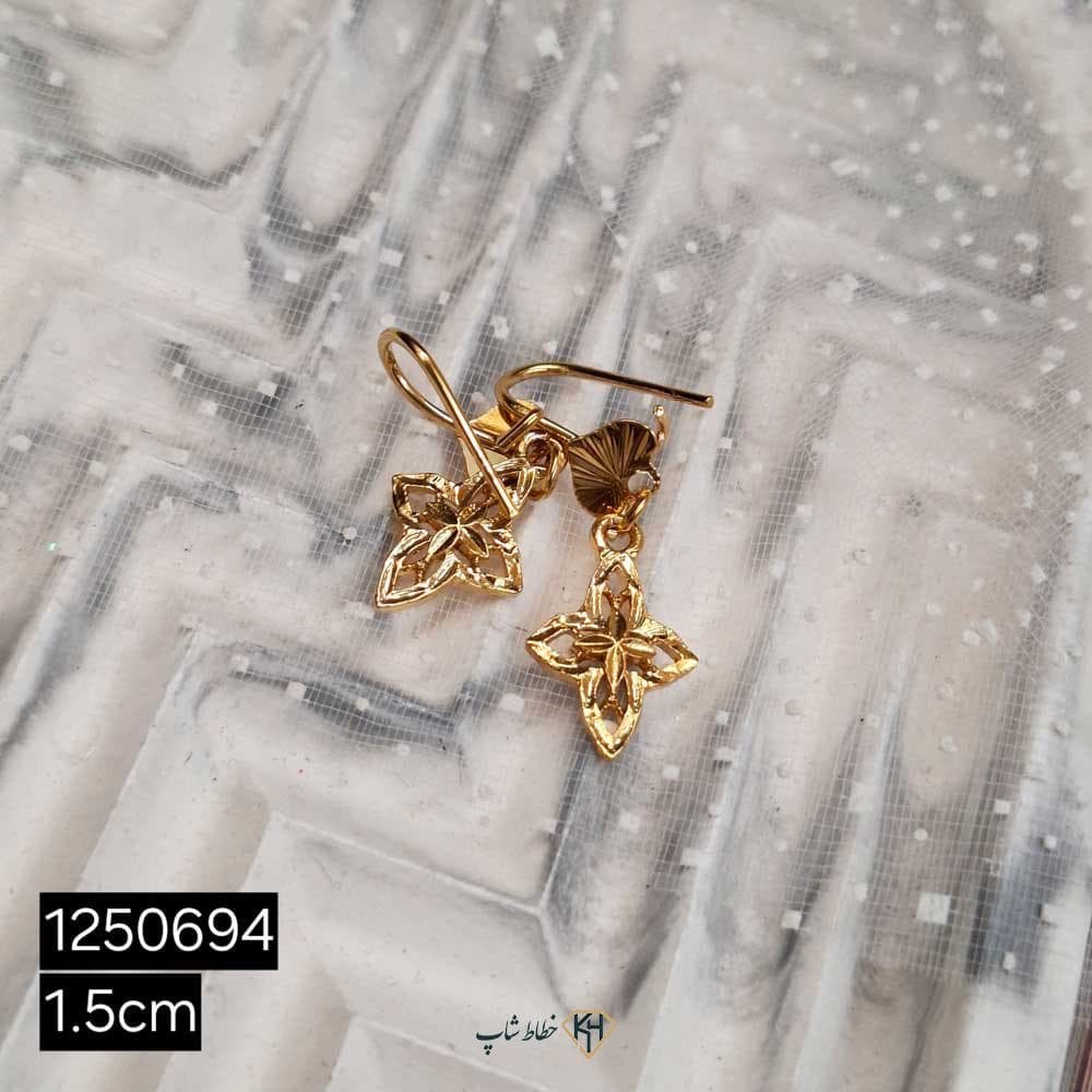 گوشواره CityGold بچگانه گل4وجهی تراش (6جفتی) — تصویر ۳