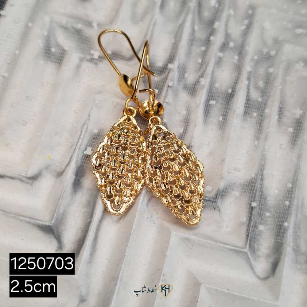 گوشواره CityGold زنانه لوزی مشبک طرح2 (6جفتی) — تصویر ۳
