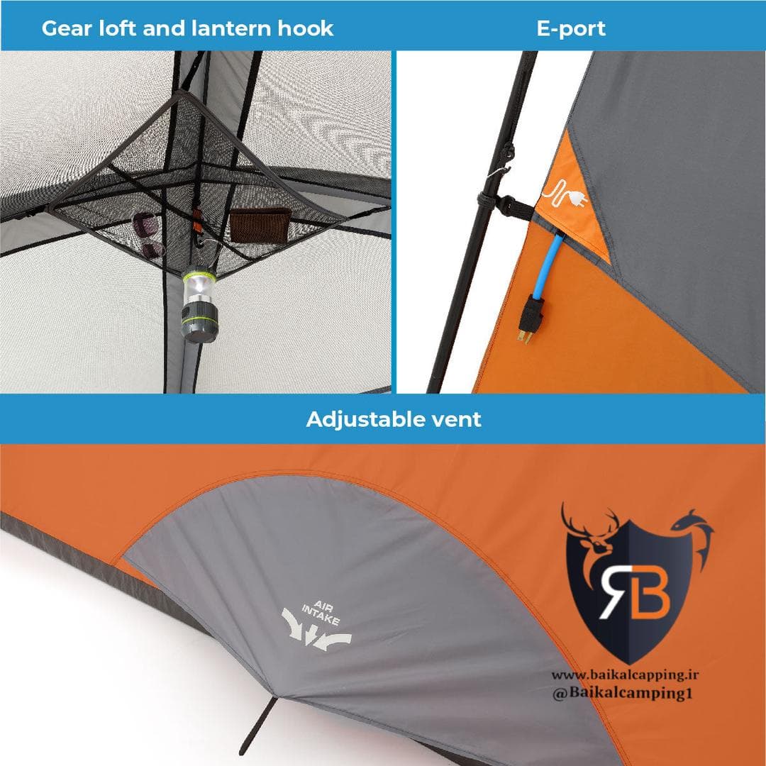 چادر كور CORE 4 PERSON STRAIGHT WALL CABIN TENT 40119 — تصویر ۴
