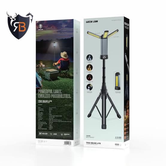 چراغ کمپ سه پایه دار گرین لاین GREEN LION TRIO BEAM LITE2000 LUMNS — تصویر ۳