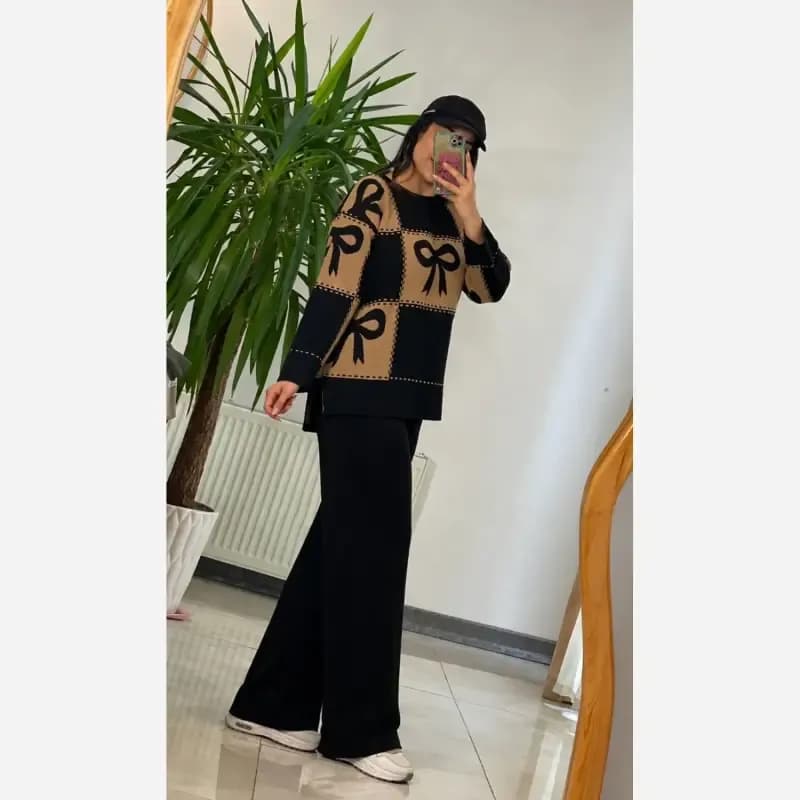 ست بافت پاپیون ادرینا بافت گرم بالا سایز 38 تا 48 — تصویر ۴