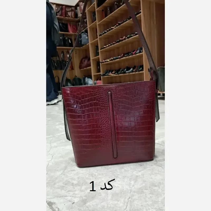 کیف زنانه چرم طبیعی گاوی تبریز مدل آناهیتا — تصویر ۲