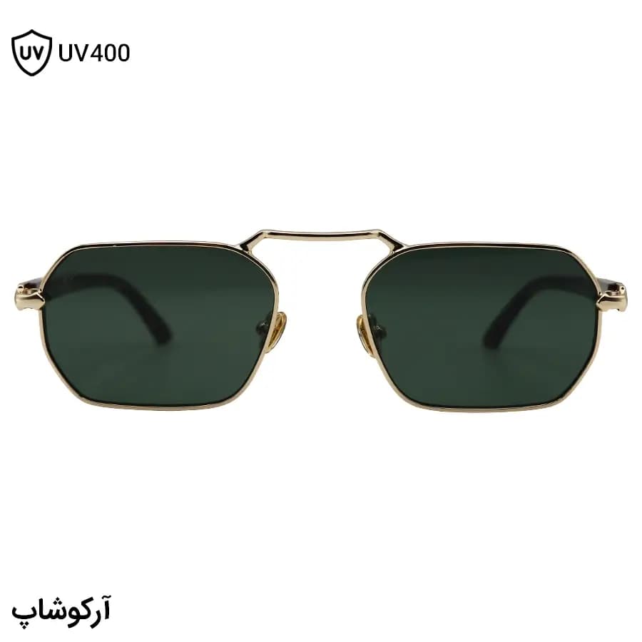 عینک آفتابی ترند PERSOL اشرف تک با فریم مستطیلی شکل، رنگ طلایی براق و لنز قهوه‌ای هایلایت مدل P01020S — تصویر ۱۰