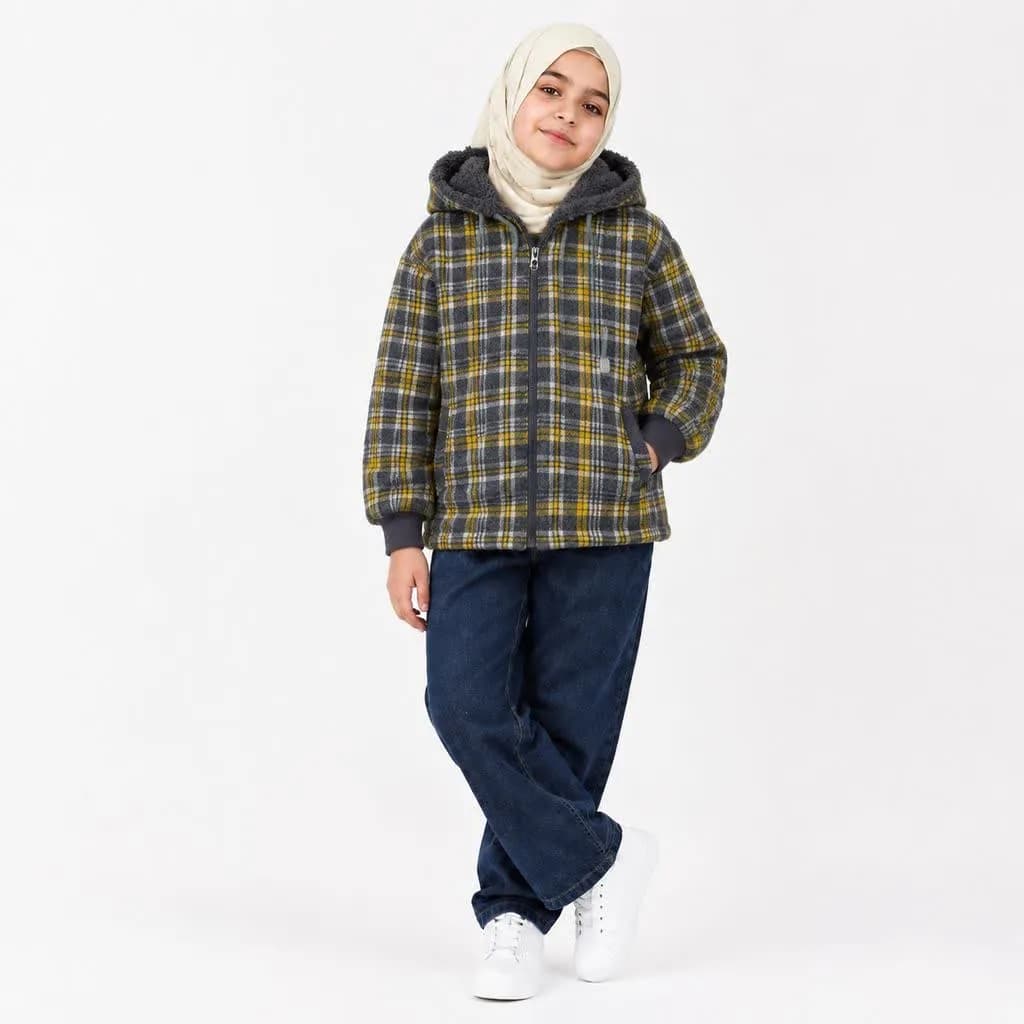 کاپشن طرح چهارخانه — تصویر ۵