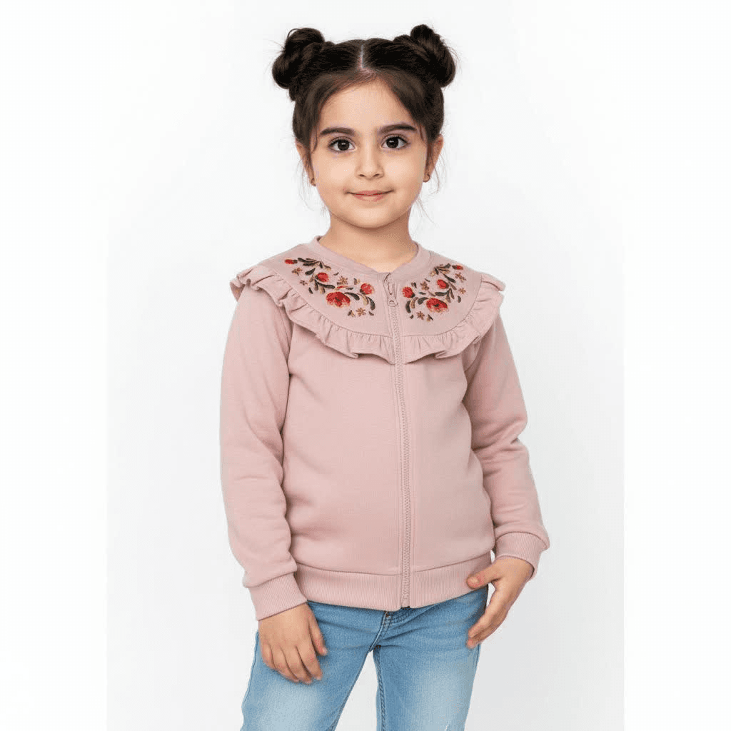 سویشرت دخترانه طرح گلچین کد161025 — تصویر ۳
