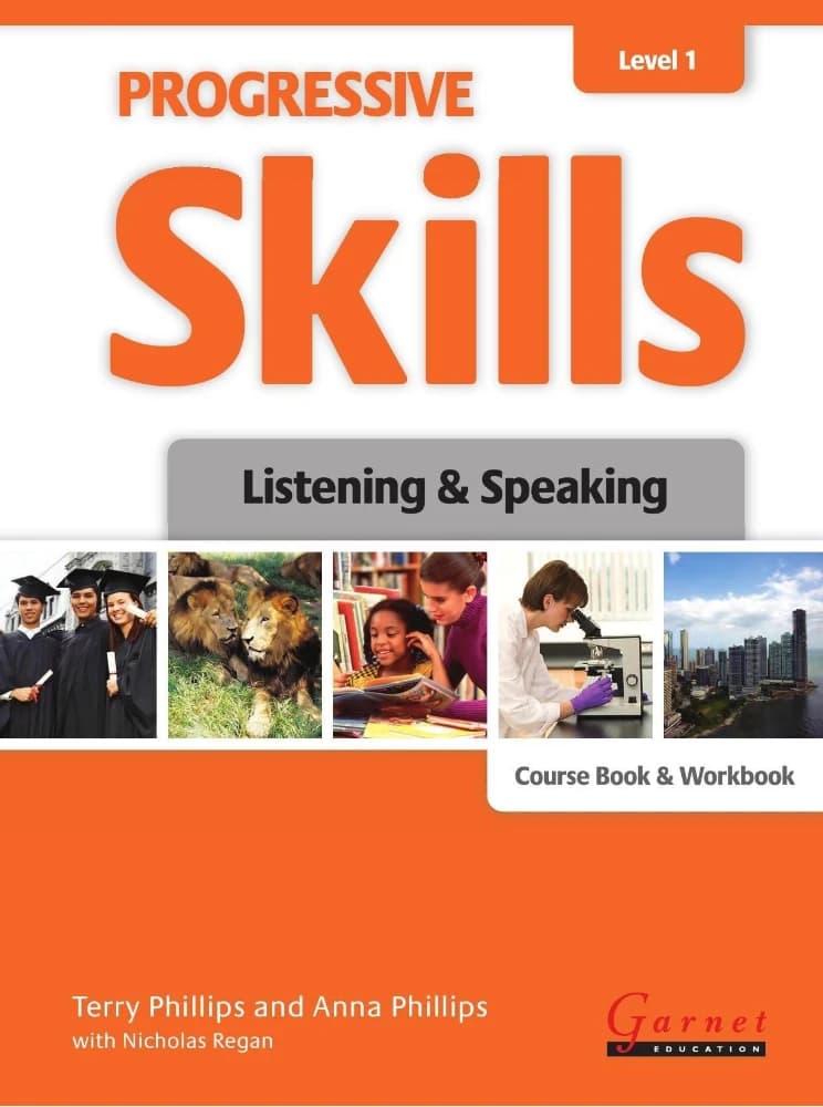 کتاب Progressive Skills Level 1 (مهارت‌های پیشرو، سطح ۱، شنیداری و گفتاری) نسخه انگلیسی PDF