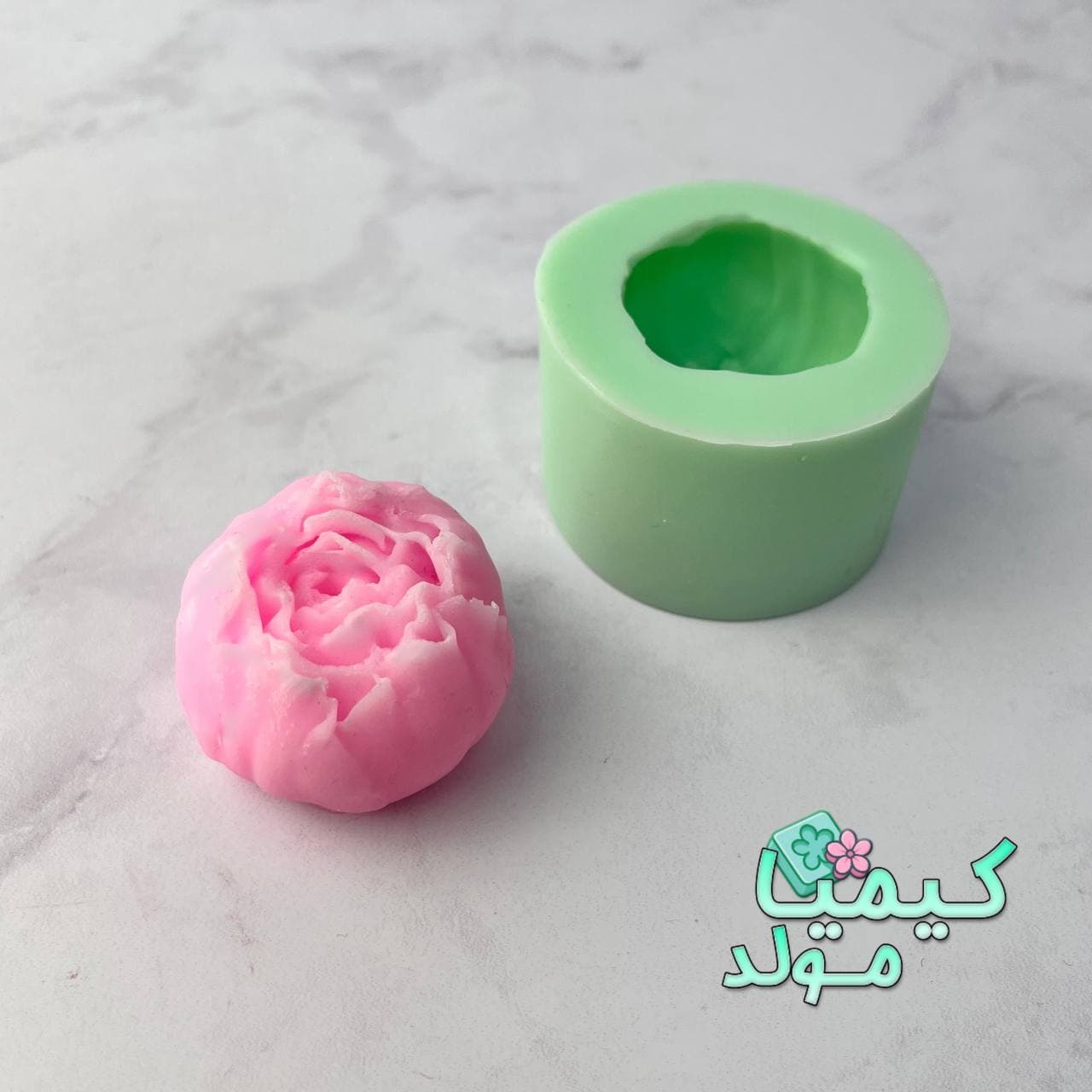 قالب سیلیکونی گل پیونی چروک-1 کیمیامولد — تصویر ۳
