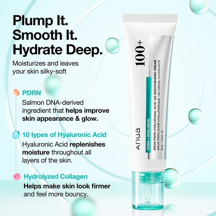 کرم پی دی آر ان آنوا ۶۰ میل | Anua PDRN Hyaluronic Acid 100 — تصویر ۴