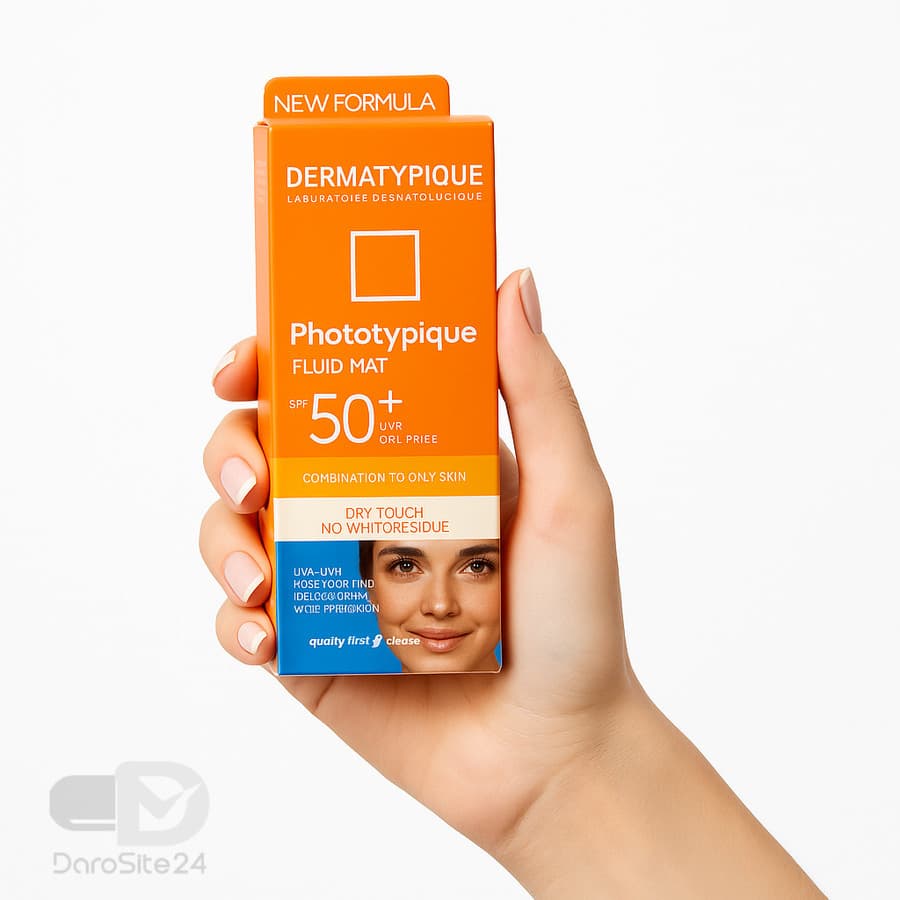 فلویید ضد آفتاب بی رنگ پوست چرب SPF+50 درماتیپیک 50 میلی لیتر