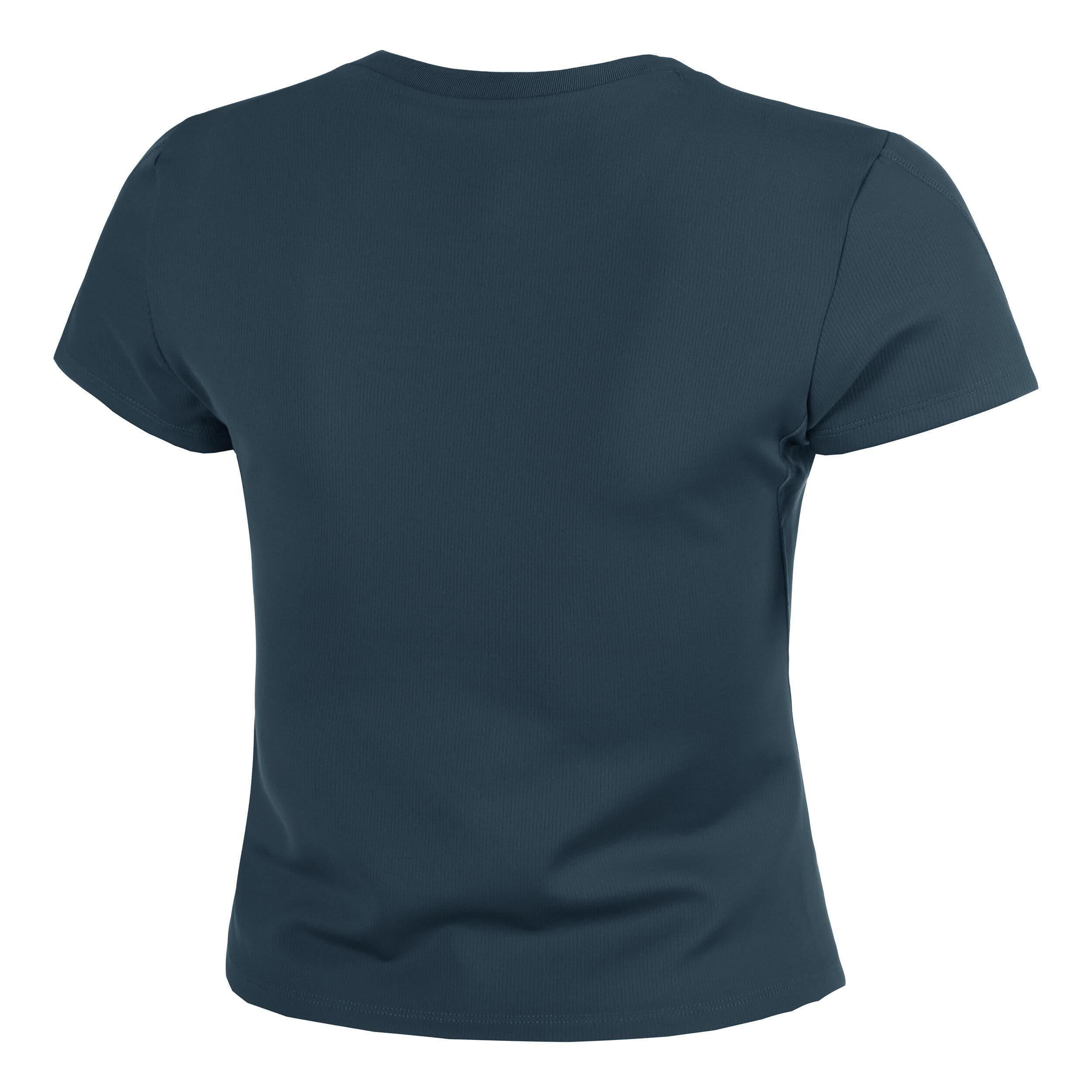 تی شرت تنیس زنانه نایک NikeCourt Advantage Dri-FIT – سرمه ای — تصویر ۲