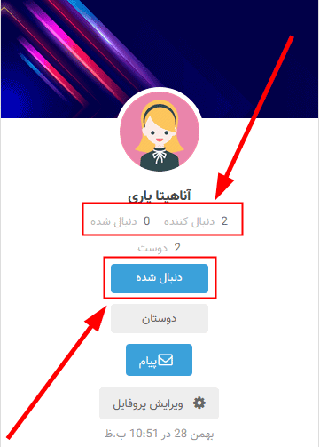 افزونه دنبال کنندگان کاربران آلتیمیت ممبر | Ultimate Member – Followers — تصویر ۵