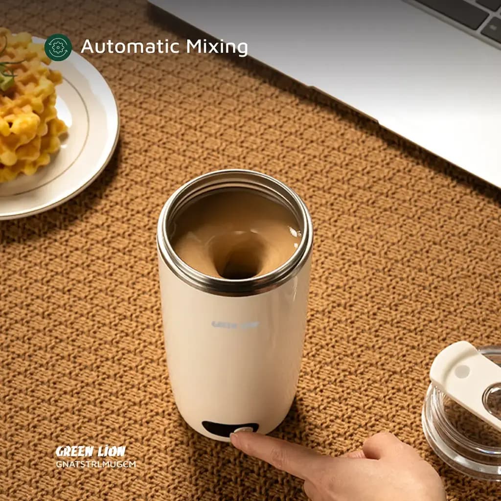 ماگ همزن‌ گرین لاین مدل Auto Stirring Mug ظرفیت ۳۵۰ میلی‌لیتر — تصویر ۲