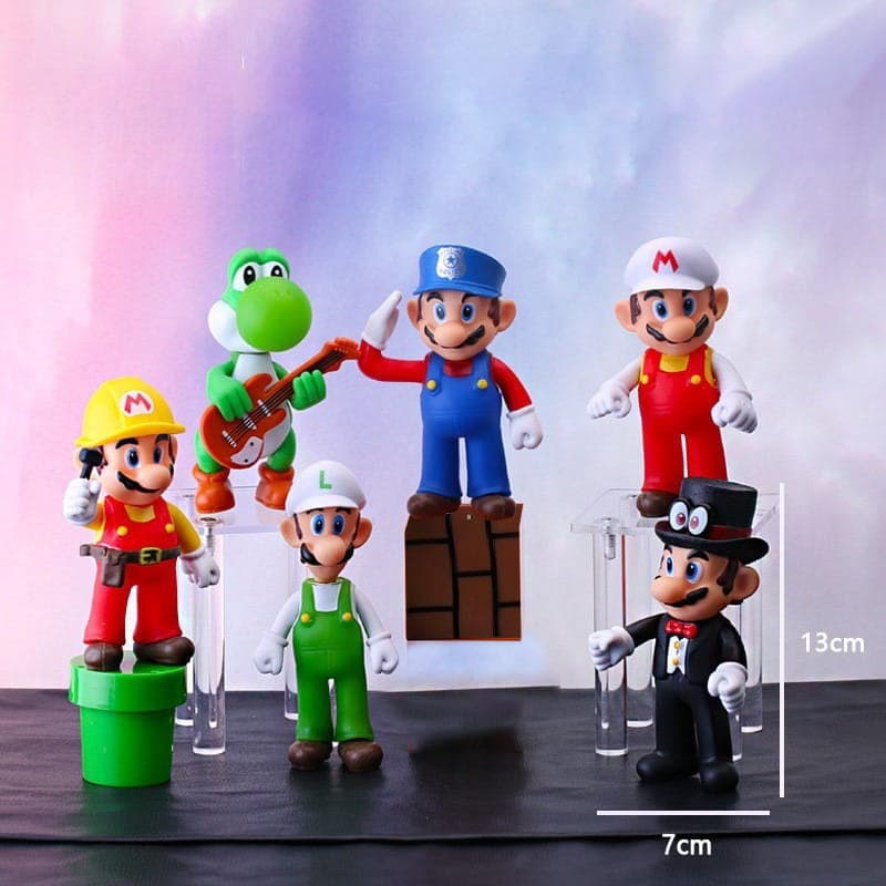 فیگور ماریو ، لوئیجی، یوشی Super Mario بسته 6 عددی — تصویر ۳