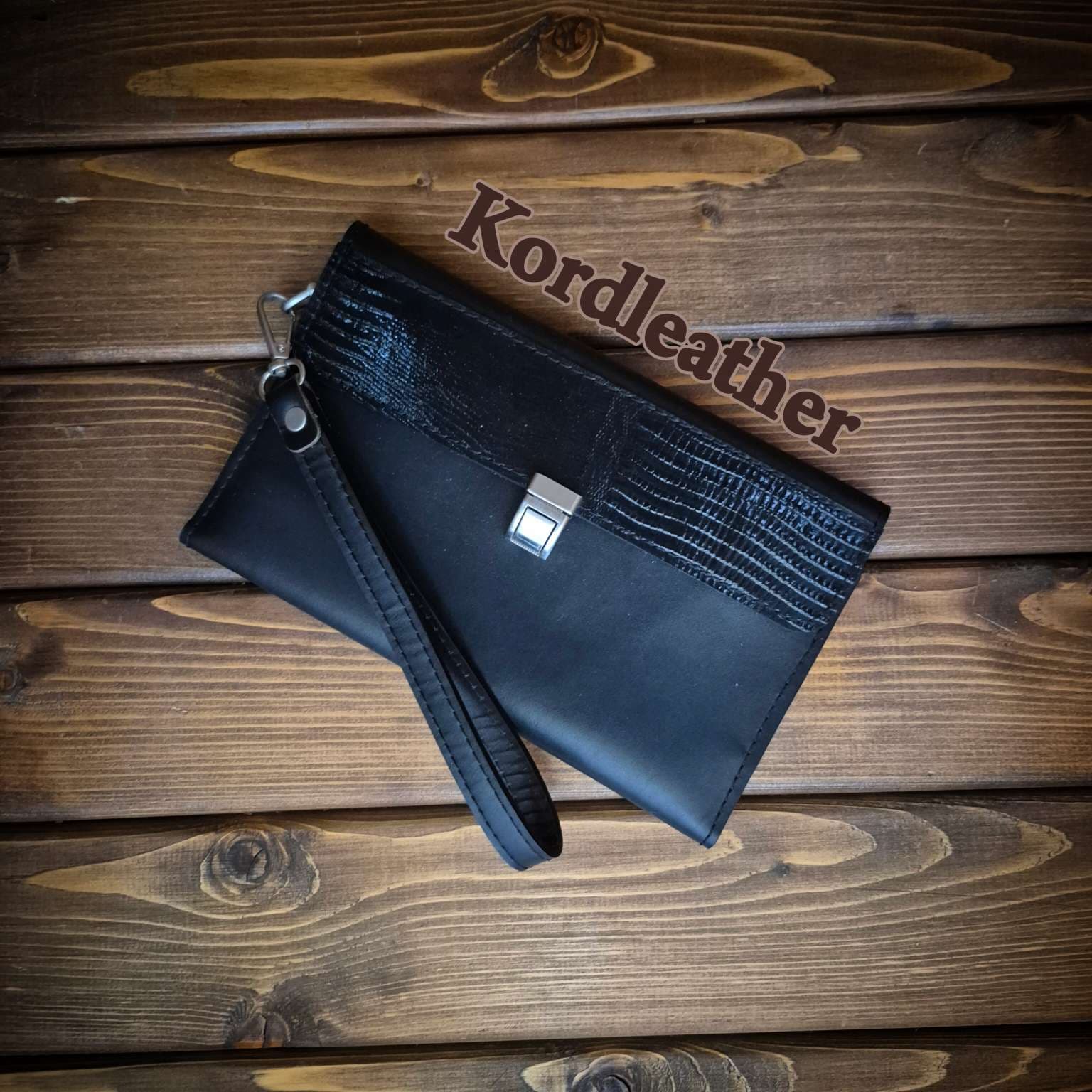کیف مدارک چرم تخت — تصویر ۳