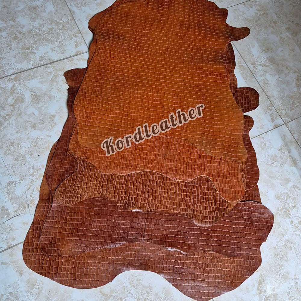چرم بزی طرح سنگی عسلی