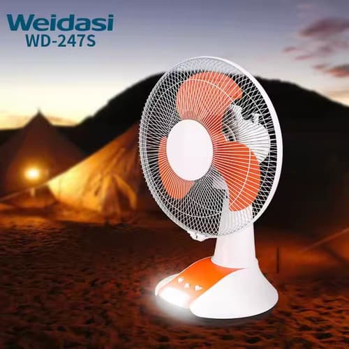پنکه شارژی با پنل خورشیدی Weidasi WD-247S — تصویر ۶