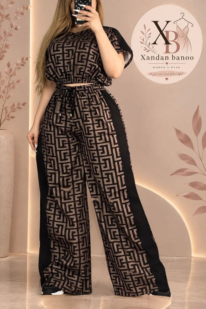 ست نیم تنه و شلوار زنانه غواصی لاکچری