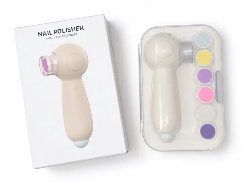 ست سوهان برقی سر گرد شارژی نوزاد و کودک NAIL POLISHER — تصویر ۴