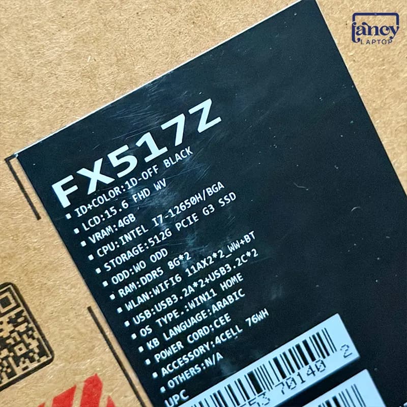 لپ تاپ استوک 15.6 اینچی ایسوس TUF Dash F15 FX517ZC Core i7-12650H 16GB DDR5 512GB SSD RTX 3050 4GB FHD IPS 144Hz — تصویر ۲