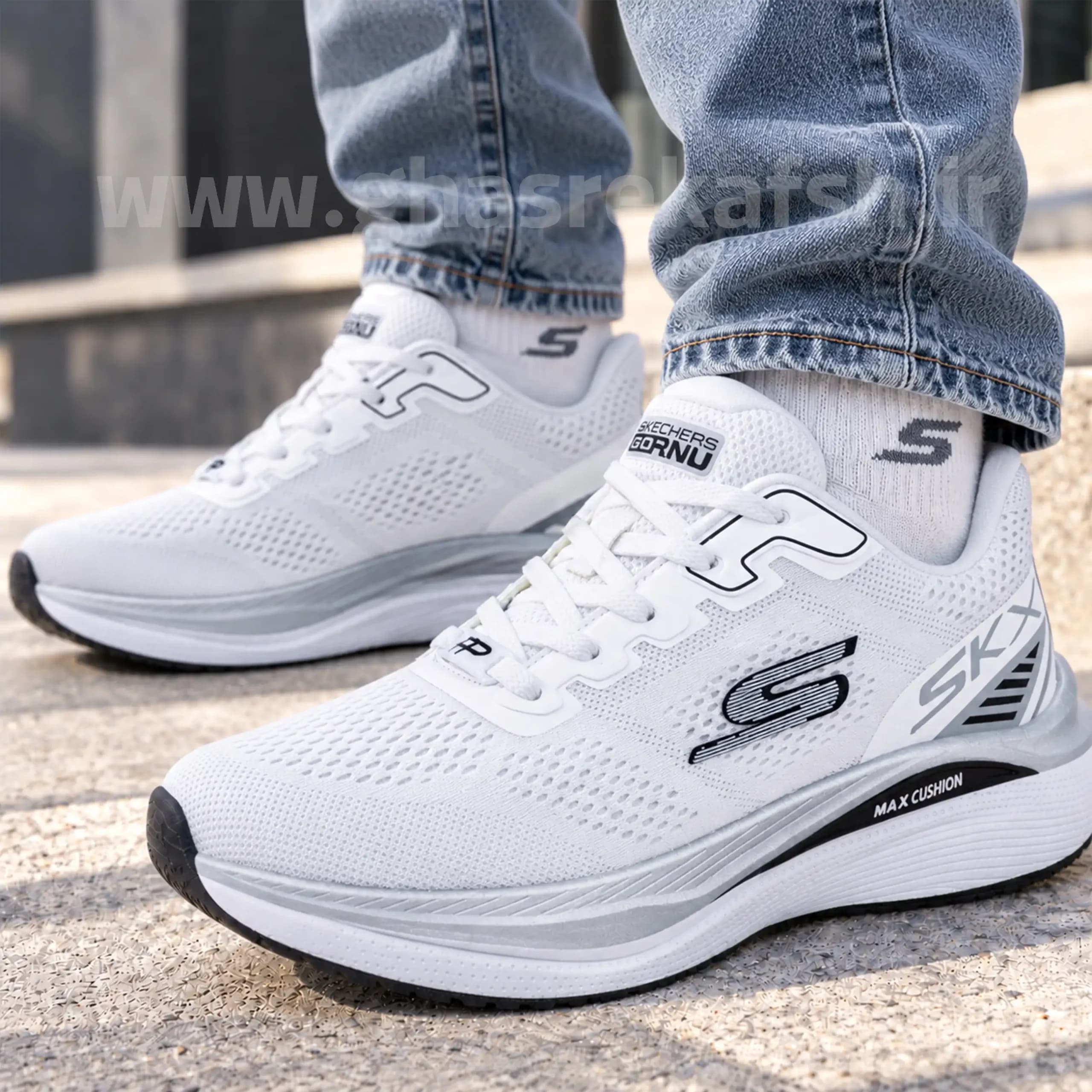 کتونی اسکیچرز Skechers مردانه سفید کد 2646