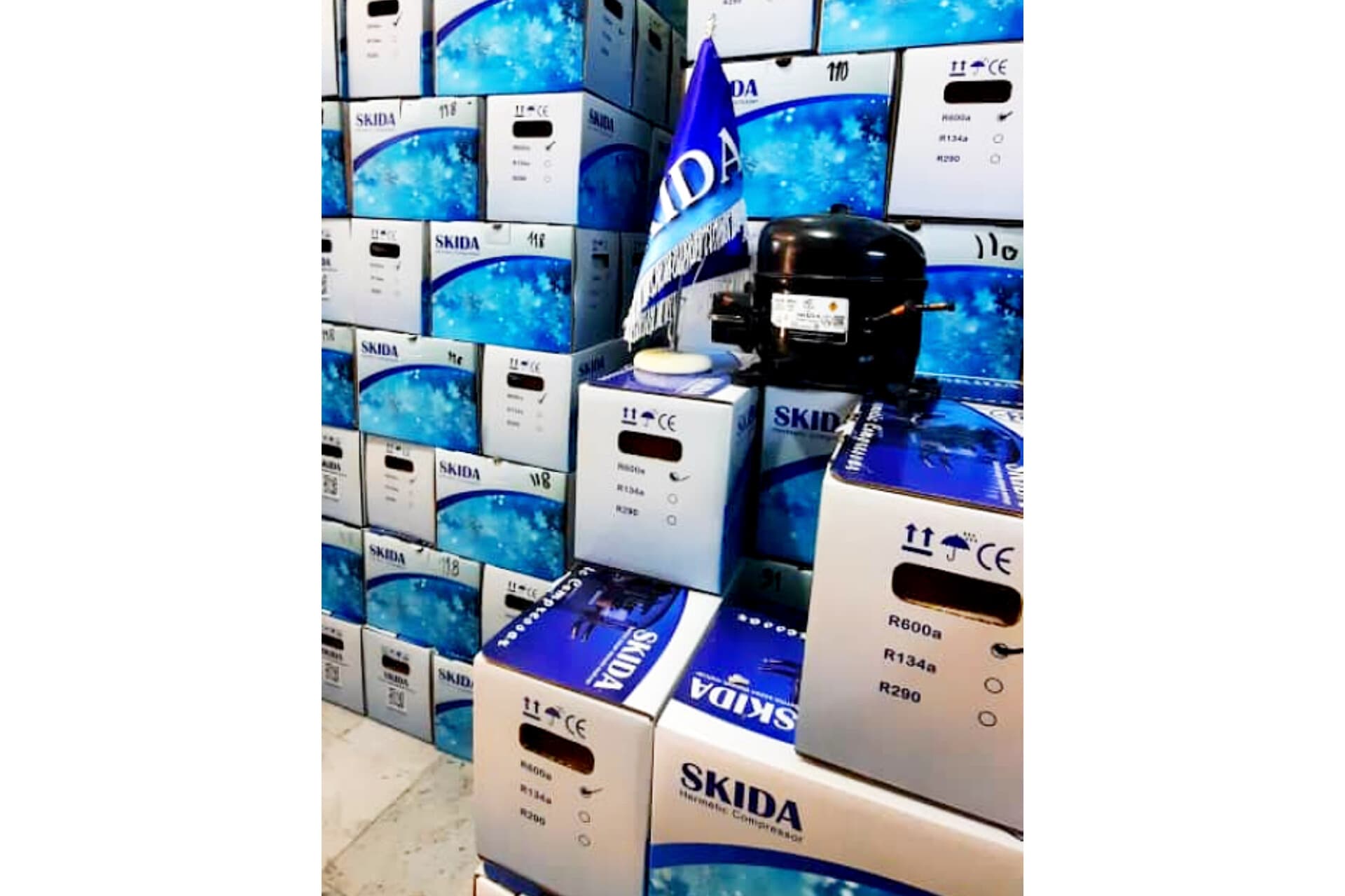 موتور یخچال 1/4مثبت گازR600 سیم پیچ مس