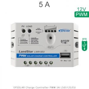 شارژ کنترلر 5A و 12V مدل LS0512E/EU سری PWM برند EPEVER