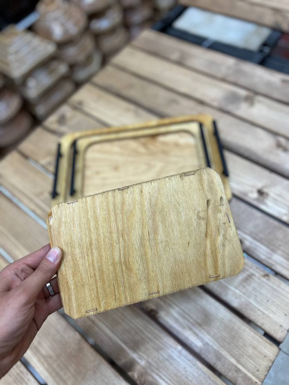 سینی ۳سایز دسته فلزی — تصویر ۴