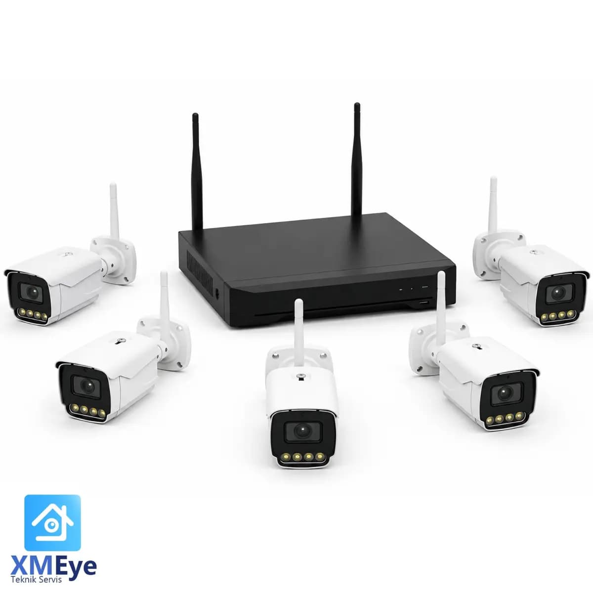 پک ۵ دوربین مداربسته بی سیم ۳ مگاپیکسل XMEYE وارم لایت+میکروفن داخلی