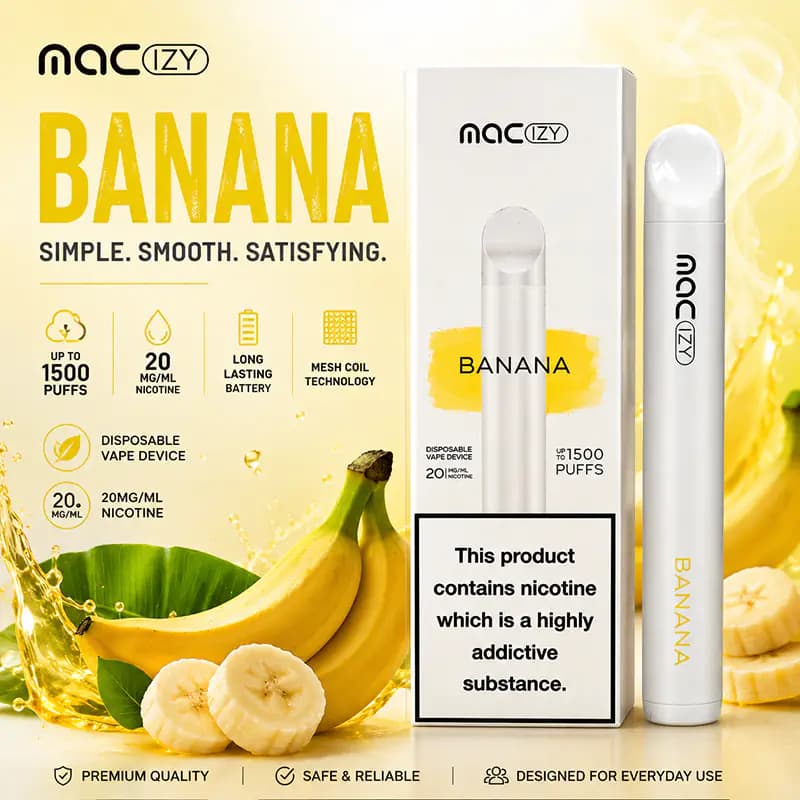 پاد 1500 پاف مک ایزی mac izy 1500 puffs