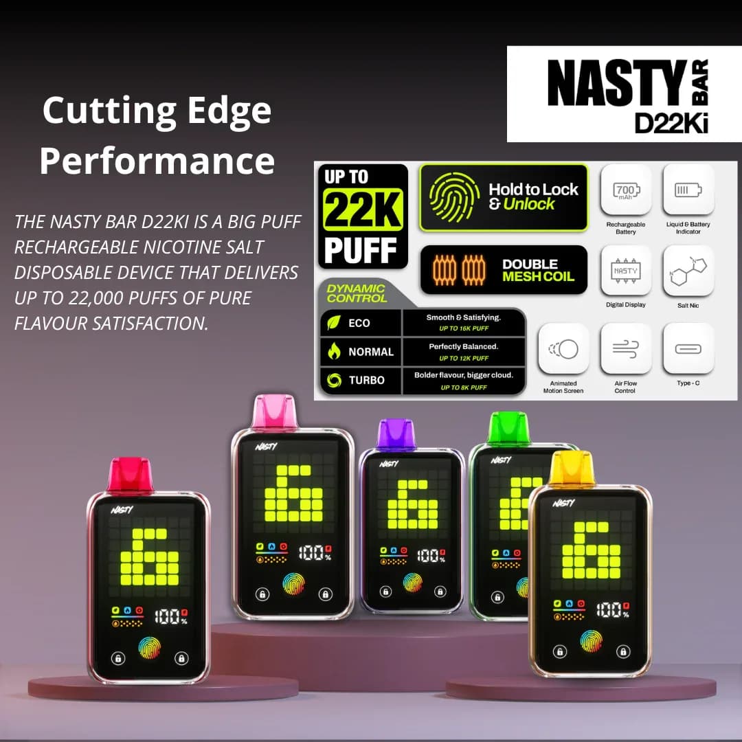 پاد نستی بار 22000 پاف NASTY D22KI — تصویر ۲