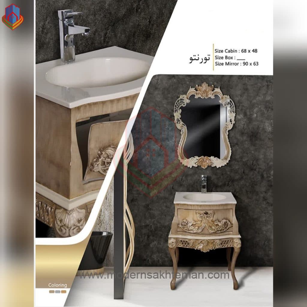 روشویی کابینتی لوکس مدل تورنتو کوچک