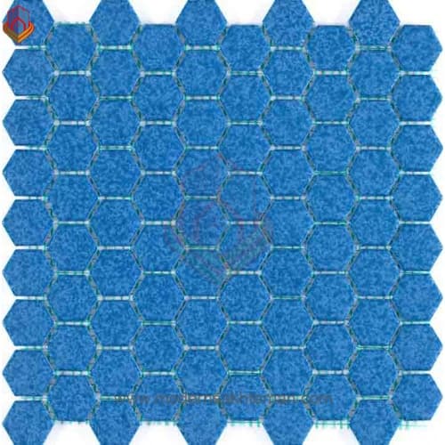 کاشی استخری ونگوگ آبی تیره شش ضلعی چیتا سرامیک البرز
