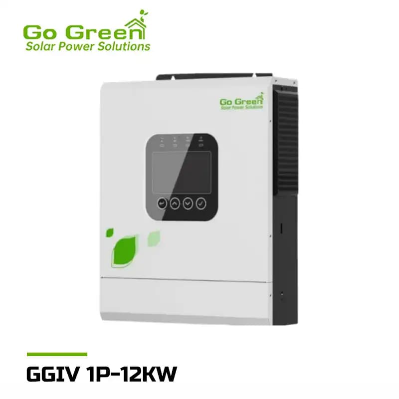 سانورتر 12 کیلووات 48 ولت برند GoGreen مدل GGIV 1P-12KW با شارژر 160 آمپر MPPT