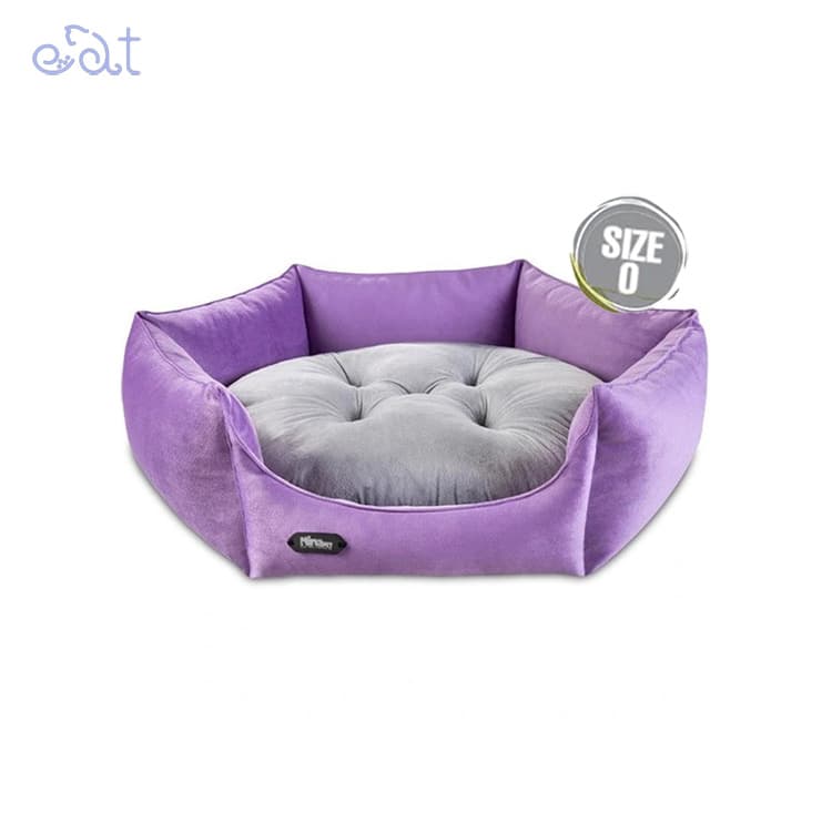جای خواب سگ و گربه مدل شش ضلعی برند نیناپت NinaPet(رنگ بنفش،طوسی – سایز 0)