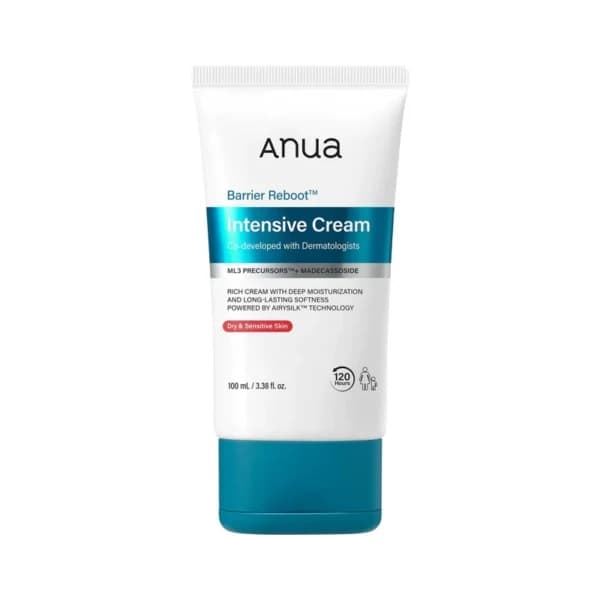کرم مرطوب کننده و ترمیم کننده آنوا INTENSIVE مناسب پوست خشک و حساس حجم 100 میل ANUA BARRIER REBOOT INTENSIVE CREAM