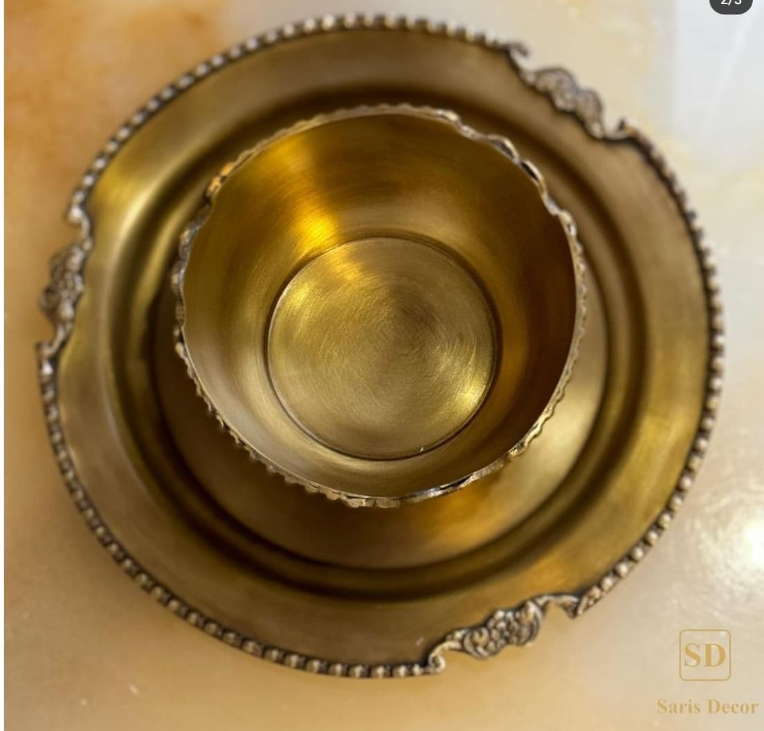 پیش دستی کف تخت برنجی 43318