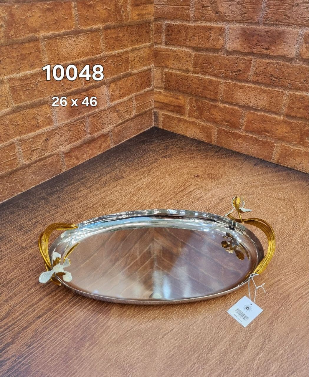 سینی پذیرایی طرح زنبق سفید 10048