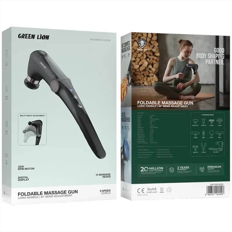 ماساژور تفنگی تاشو گرین لاین مدل Foldable Massage Gun — تصویر ۵