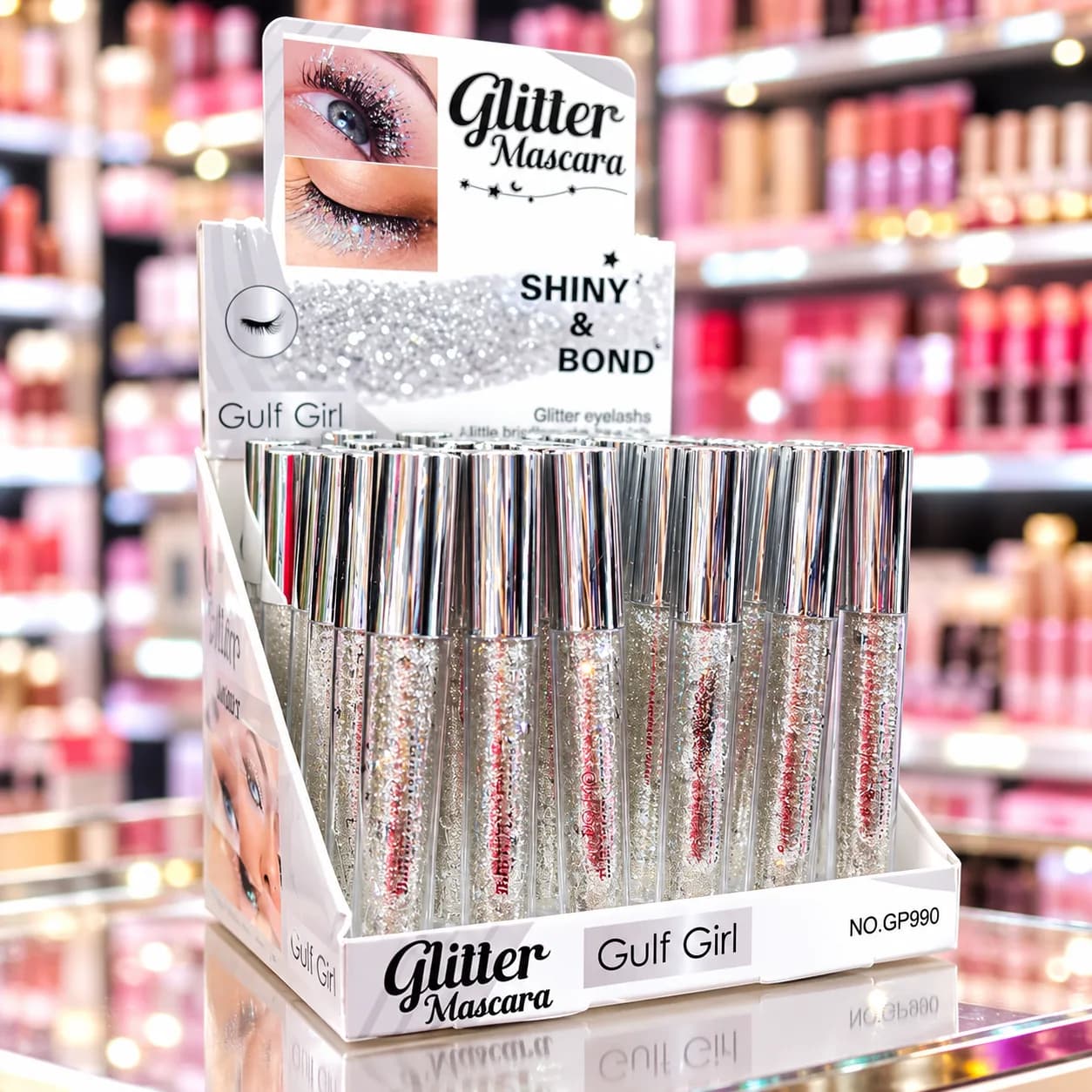 ریمل اکلیلی برفی گلف گرل Gulf Girl مدل Glitter Mascara — تصویر ۲