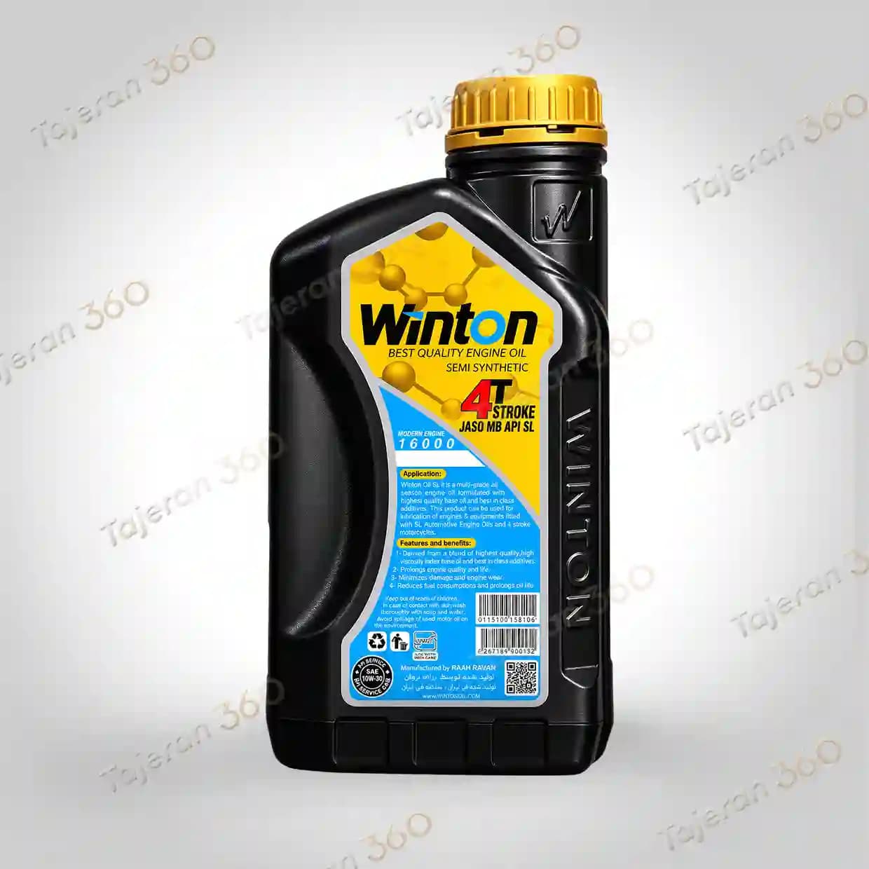 روغن موتور وینتون 10W30 JASO MB SL حجم 1 لیتر — تصویر ۲