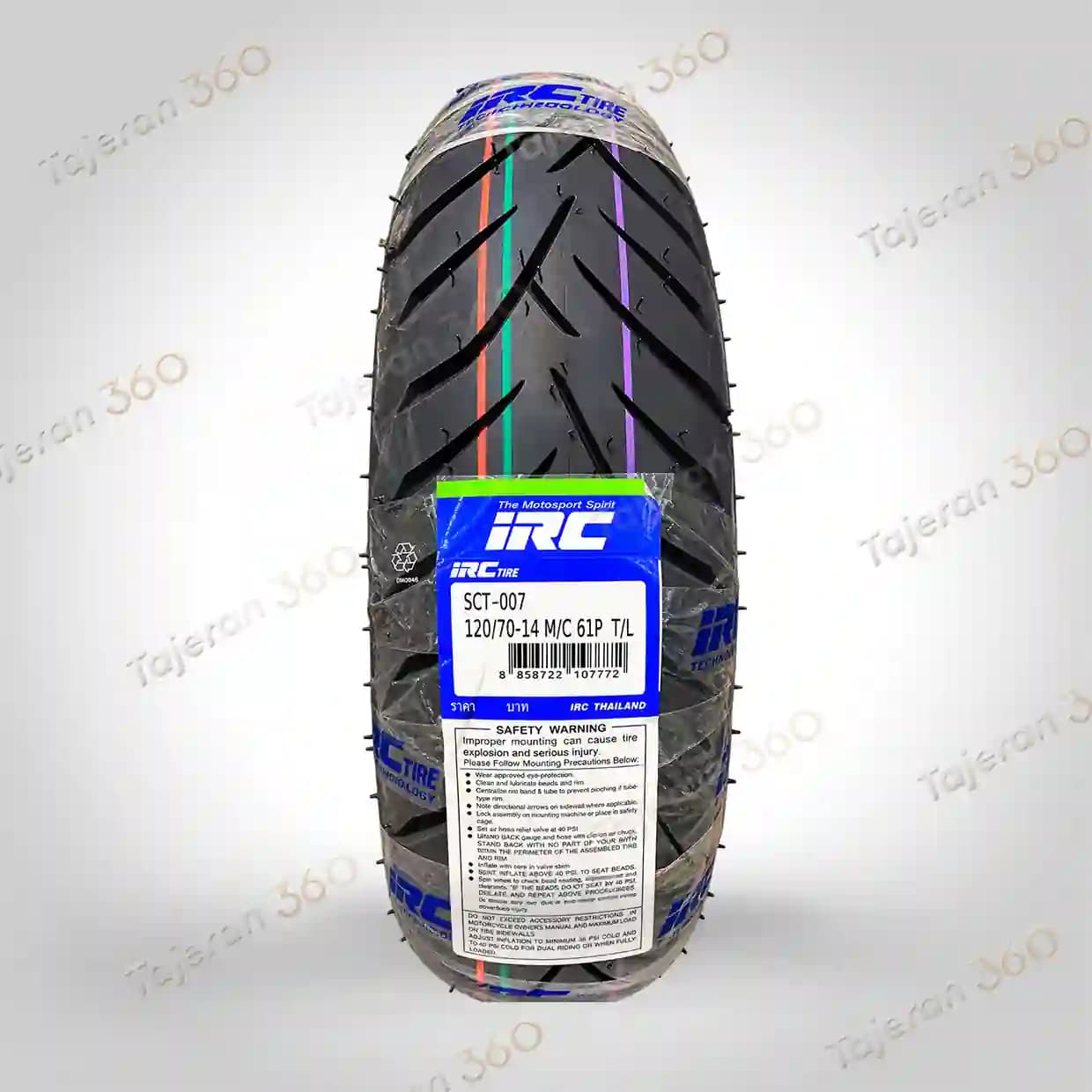 لاستیک موتور 120/70/14 IRC تایلند — تصویر ۳