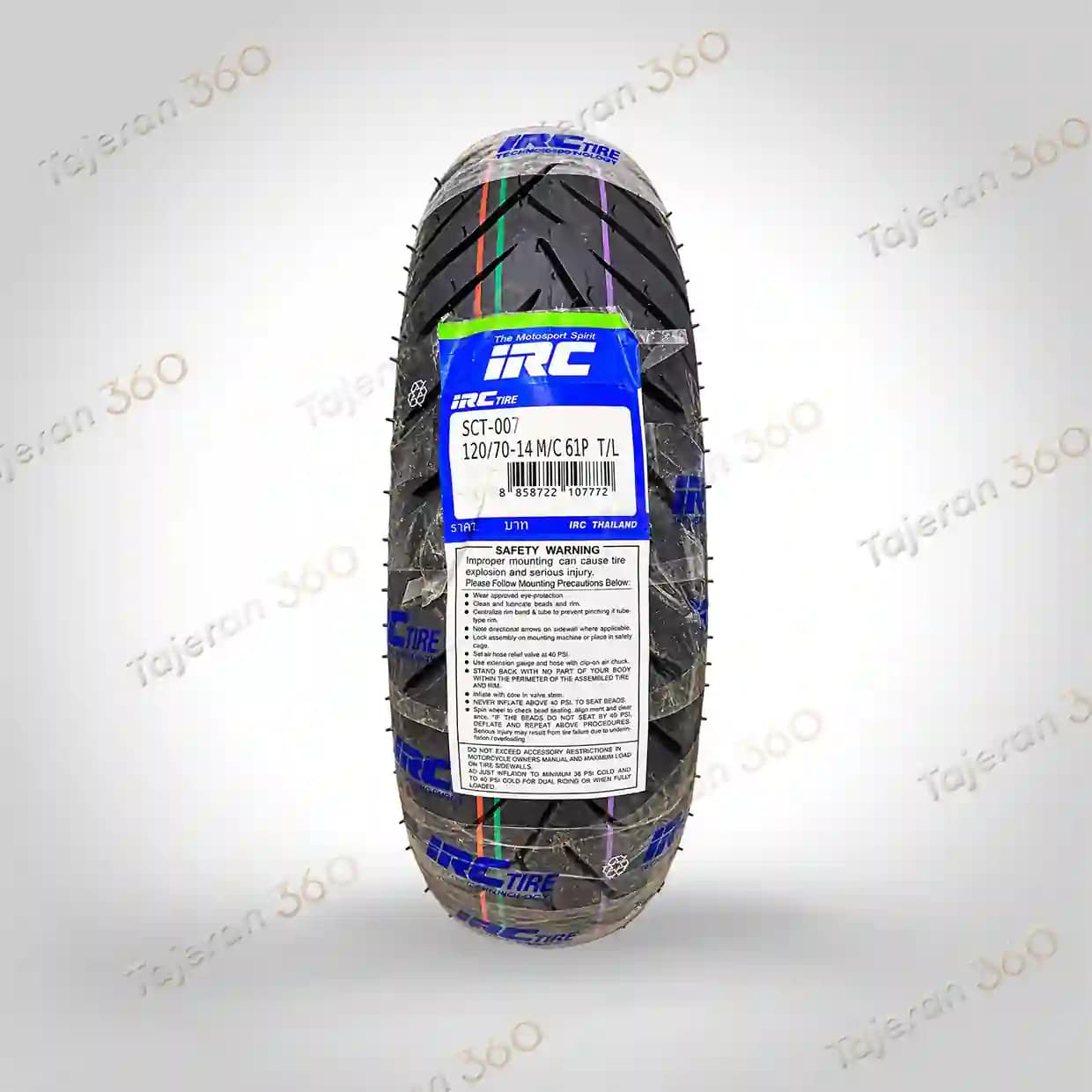 لاستیک موتور 120/70/14 IRC تایلند — تصویر ۲