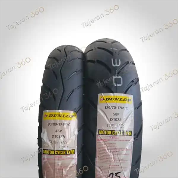 لاستیک موتور سیکلت دانلوپ Dunlop سایز 120/70/17 و 90/80/17