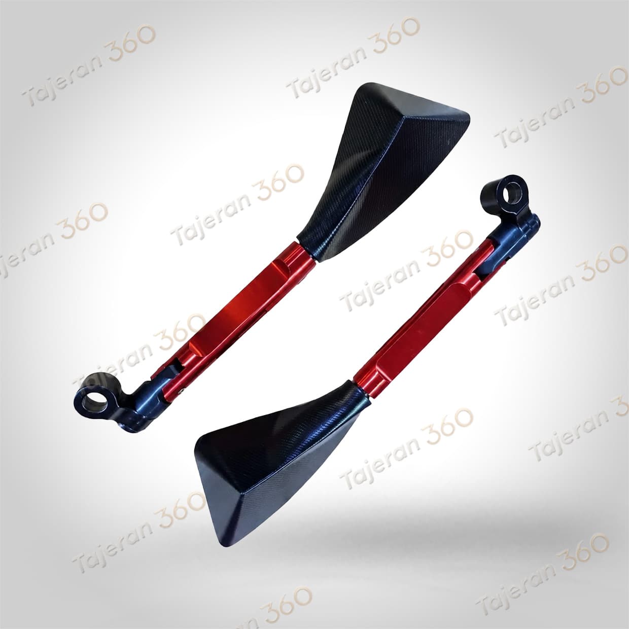 آینه موتور سیکلت CNC قرمز پایه بلند S19