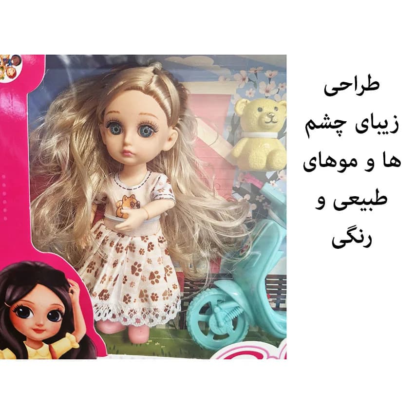 ست عروسک روسی مدل موتور سوار طرح اکسسوری دار ارتفاع 16 سانتی متر — تصویر ۵