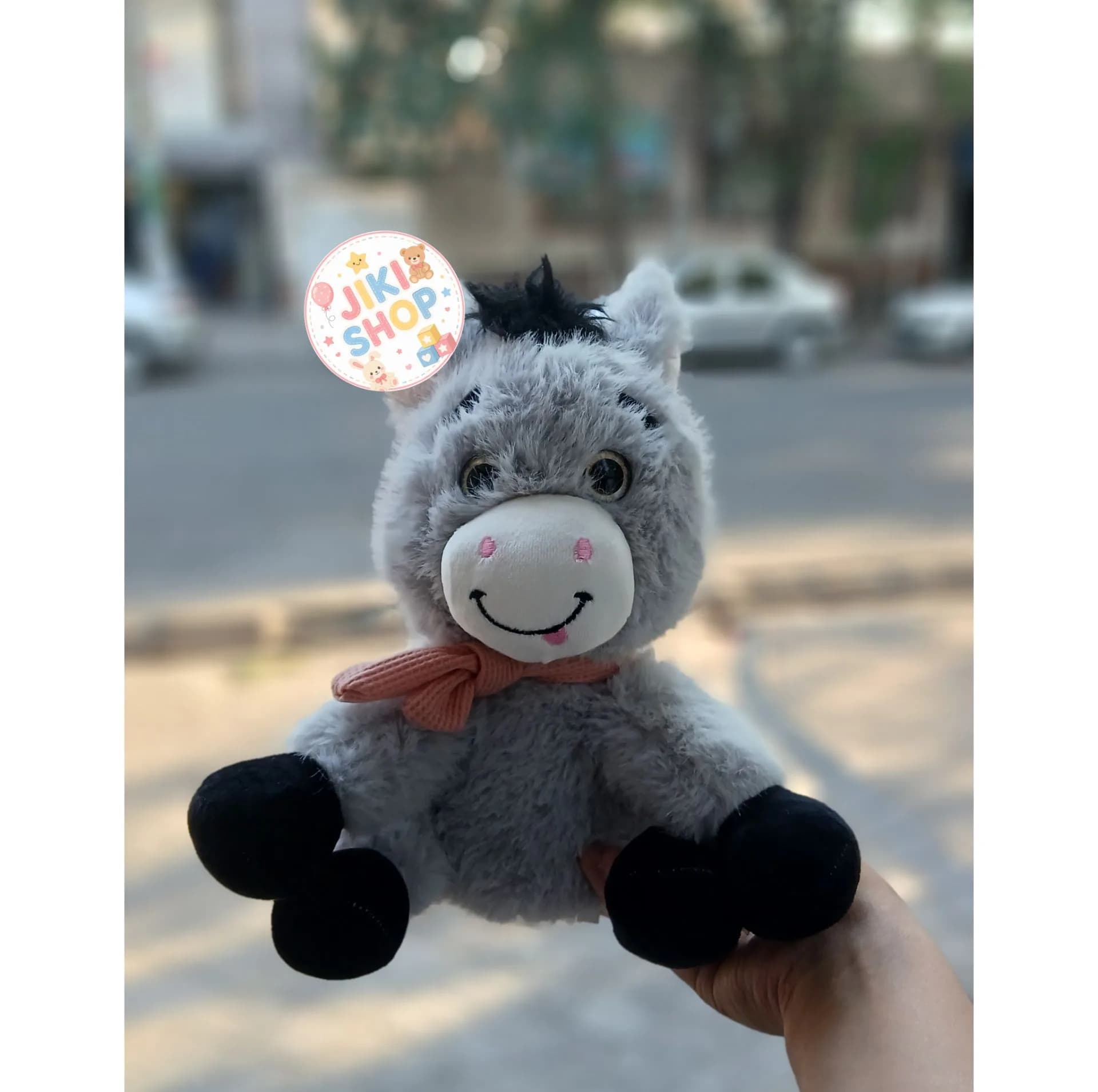 عروسک پولیشی مدل الاغ خوشحال نشسته ارتفاع 30 سانتی متر — تصویر ۲