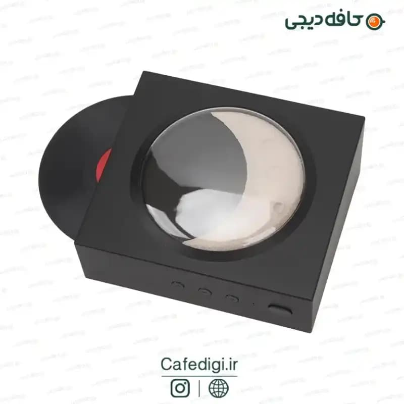 اسپیکر بلوتوثی و ساعت طرح ماه Vinyl Record — تصویر ۴